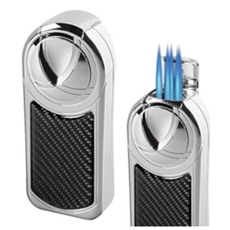 PERFECTPITCH Dobrev V 5 Jet Flame Carbon Fiber Table Lighter PE140865